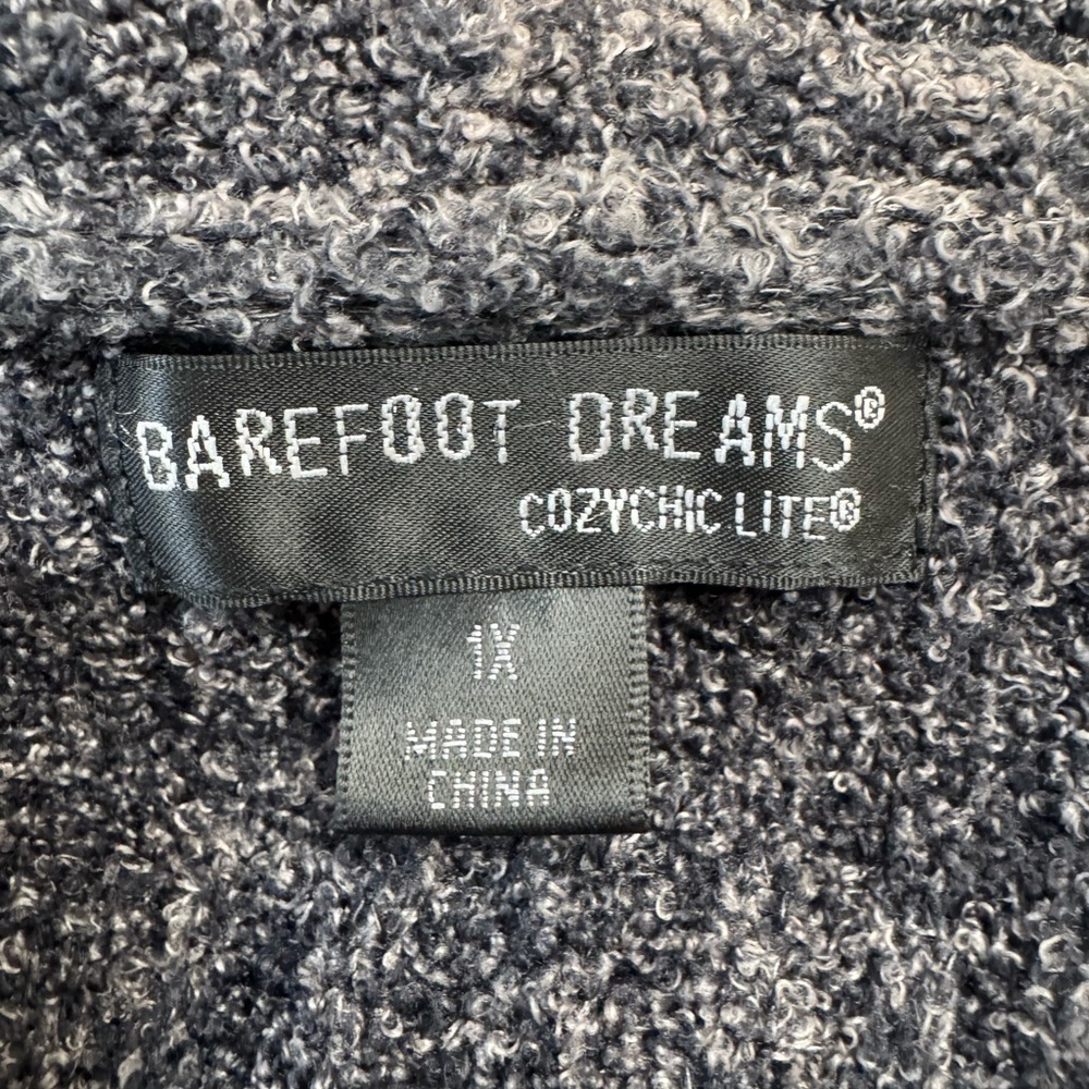 Barefoot Dreams Duster Sweater Cardigan Charcoal Gray size 1X 14-16 $168 - Picture 5 of 7